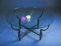 Wrought Iron and Glass Coffee table